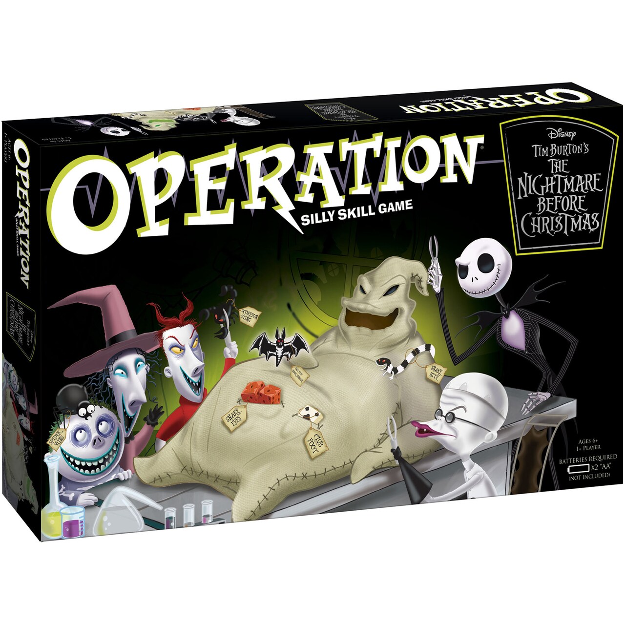 OPERATION: Disney The Nightmare Before Christmas - Collectible Silly Skill Board Game, Perform Surgery On Oogie Boogie, Removing Parts-Buzzer, Ages 6+